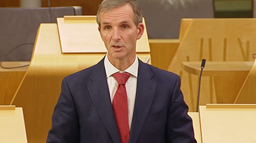 Liam speaking during Members' Business