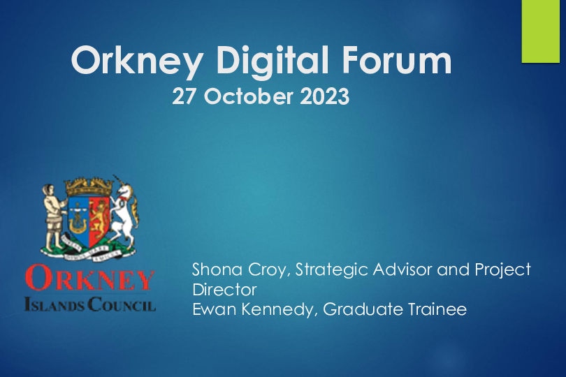 Orkney Islands Council presentation slides